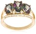 10k Yellow Gold Mystic Topaz 3-Stone Ring, Size 7