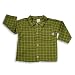 Charlie Rocket - Infant Boys Long Sleeve Plaid Button Down Shirt, Green, Brown (Size 12Months)
