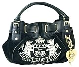 Juicy Couture Freestyle Crest Medium Velour Bag Black