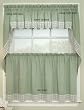 Salem Kitchen Curtain 24 tier (pr) : Color - SAGE