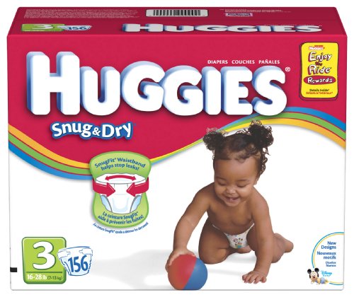 Huggies Snug & Dry Diapers, Size 3, 156-Count