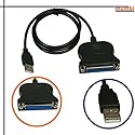 USB zu parallel LPT-Kabel Adapter - USB auf Parallel Drucker 
Konverter - USB zu DB 25 Adapterkabel
