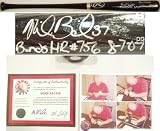 Mike Bacsik Signed Black Big Stick Bat w/Bonds #756 HR 8-7-07