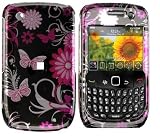 Blackberry 8520 Curve Crystal Case Pink Butterfly (T-mobile)