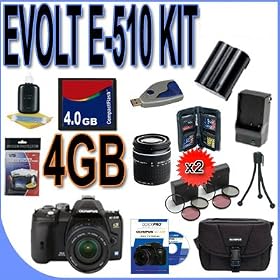 Olympus Evolt E-510 (262070) Digital SLR 10.0 MP Camera w  Zuiko Digital ED 14-42 mm f... 