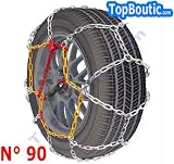 PAIRE DE CHAINES NEIGE 9 MM TOUS VEHICULE TOURISME TAILLE 90 voir tableau photo