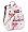 White/Hot Pink Butterfly