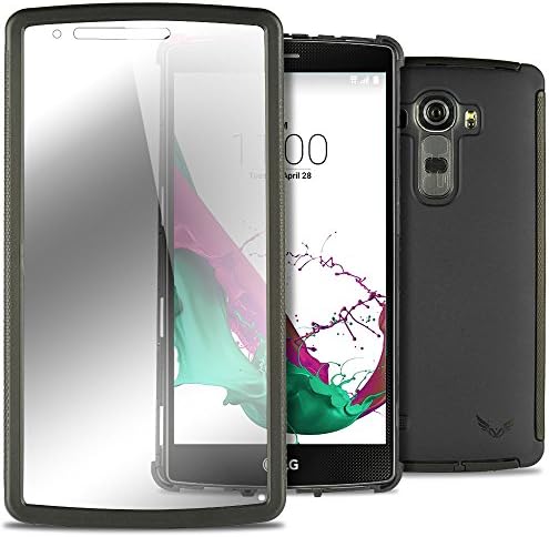 LG G4 Case, VALKYRIE G4 Screen Protector Overlay Case for LG G4 CHARCOAL BLACK [Dust Resistant] with Valkyrized Built-in Touchscreen Overlay Screen Protector