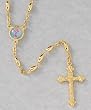 20" Gold Plated Rosary - Divine Child with 5mm Gold Plated Beads and Crucifix - MADE IN ITALY