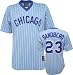 Ryne Sandberg Majestic Throwback Replica Pinstripe Chicago Cubs Jersey - X-Large