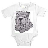 Onesie with bulldog, face, pet, dog