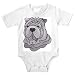 Onesie with bulldog, face, pet, dog