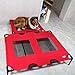 Pet Bed, PYRUS 48 x 35.8 x 6.7 inches Pet Camp Bed Steel-Framed Travel Bed Pet Gear Cot for Cat/Dog