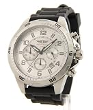 Mens par le chronographe Invicta caoutchouc tournant lunette Date montre IBI-10015-002