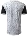 JC DISTRO Mens Hipster Hip Hop Splatter USA Baseball Jersey T-Shirt Medium
