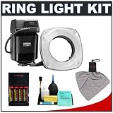 Sunpak Auto 16R Pro Macro Ring Flash (with Adapter Rings to fit 58mm, 62mm, 72mm Lenses) + Batteries & Charger + Accessory Kit for Canon Rebel XSi, XS, T1i, T2i, EOS 50D, 5D, 7D, Nikon D3000, D5000, D40, D60, D90, D300, D300s, Olympus Evolt E-30, E-450, E-520, E-620, and Sony Alpha A230, A330, A380, A450, A500, A550, A850