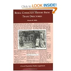 Rural Community History from Trade Directories (Local Population Studies Supplement)