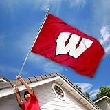 UW Wisconsin Badgers University Large College Flag