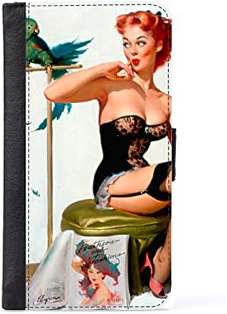 Case Fun Samsung Galaxy Note 3 (N9000) Faux Leather Wallet Case - No You Don't Pin Up Girl
