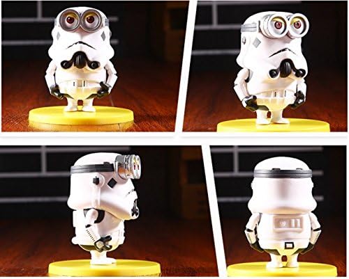 3.5"/9cm Retail Box New Animation Minions Cos Star Wars 3D-Eyes Action Figures Toys PVC Plastic Stormtrooper Collectible Model Gift