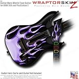 Metal Flames Purple Skin fits Band Hero, Guitar Hero 5 & World Tour Guitars ....