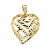 Aloha Heart Pendant in 14K Yellow Gold - Large
