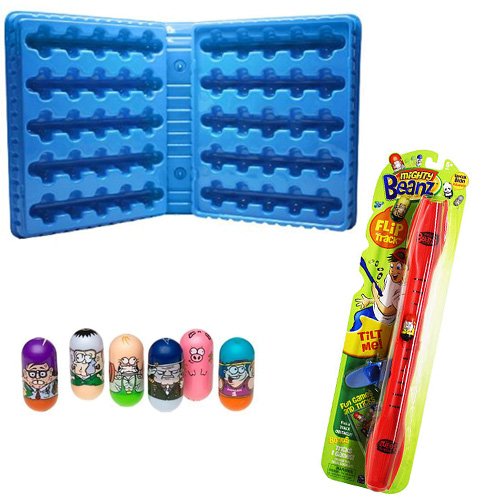 Mighty Beanz Collector Case With Mighty Beanz 6 Pack Series 2 And Beanz Rebel Ramp Track With Extra Bean