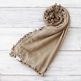 【matta/マッタ】 DUPATTA STOLE（REGULAR/レギュラー） ポンポンストール シルク＆コットン 【並行輸入品】 (NUT)