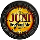 JUNI 'S Beer and Ale Cascading Pub Wall Clock