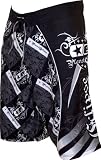 Planet Eclipse Orizon Surf Board Shorts - Black / White