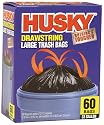 Husky 33-Gallon Drawstring Large Trash Bags - 60 Count HK33DS060BM