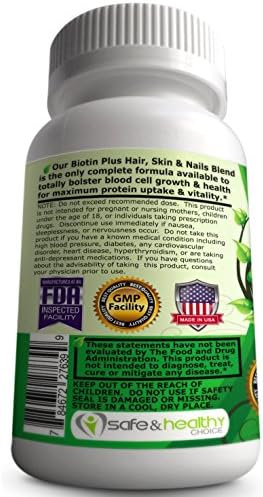3-n-1 Biotin for Hair Growth, All Natural Complete Biotin Plus Formula By Physician Approved. An All Natural Complete Biotin for Stronger Hair, Skin & Nail Growth. Wrinkle Reduction Biotin Plus with 100% of Daily Value per serving.
