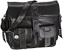 Playboy PA3023-BLk POKER CHIP MESSENGER BAG BLACK, Herren Messengerbags, 39x36 cm (B x H x T)