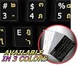 THAI-ENGLISH NON-TRANSPARENT KEYBOARD STICKER ON BLACK BACKGROUND