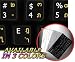 THAI-ENGLISH NON-TRANSPARENT KEYBOARD STICKER ON BLACK BACKGROUND