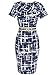 Vfemage Women Summer Elegant Draped Neck Belted Wear To Work Casual Dress