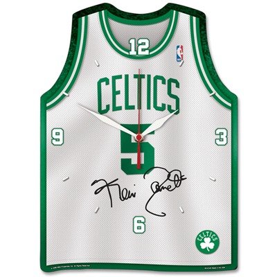 NBA Jersey High Def Plaque Clock - Boston Celtics and Kevin Garnett