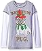 Beautees Girls' Big Long Sleeve Screen Tee with Scarf