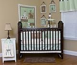 10 Piece Bedding Set (Green / Bunny Print) (18"H x 12"W x 12"D)
