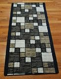 Hop Scotch Chocolate Carpet Rug Hallway Runner 5'