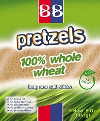 Beigel Beigel 100 % Wheat Pretzels, 100% Whole Wheat Long Sticks With Sea Salt, 5-Ounce (Pack of 24)