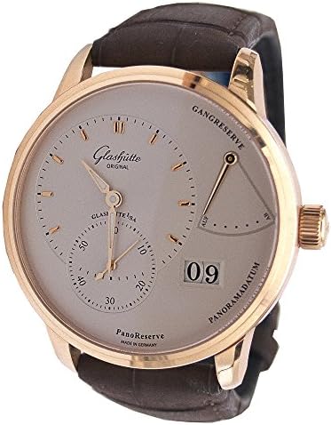 Glashutte PanoReserve 65-01-25-15-05 40mm Rose Gold Case Brown Leather Synthetic Sapphire Men's Watch
