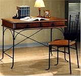Office Products : Wood and Metal Desk and Chair By Coaster Furniture