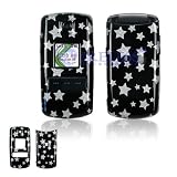 Samsung R550 Cell Phone Design Black/Silver Stars Protective Case Faceplate Cover