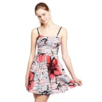 My Michelle Juniors Sateen Dress, Coral, 7