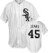Bobby Jenks Majestic MLB Home Pinstripe Replica Chicago White Sox Jersey - Medium
