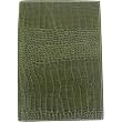 Olive Green Cavallini Gigante Embossed Leather Journal