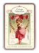 Cavallini Vintage ValenTine Glitter Greetings, 12 Assorted Postcards