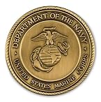 Service Medallion - Marine Corps w/ Adhesive