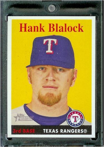 2007 Topps Heritage Baseball Card # 254 Hank Blalock Texas Rangers - Mint Condition - In Protective Display Case